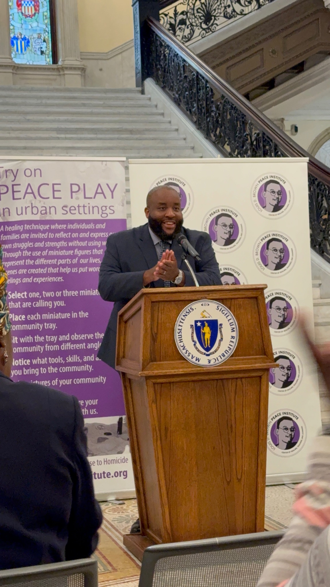 Chris Worrell at Yes on 3 rideshare drivers rally