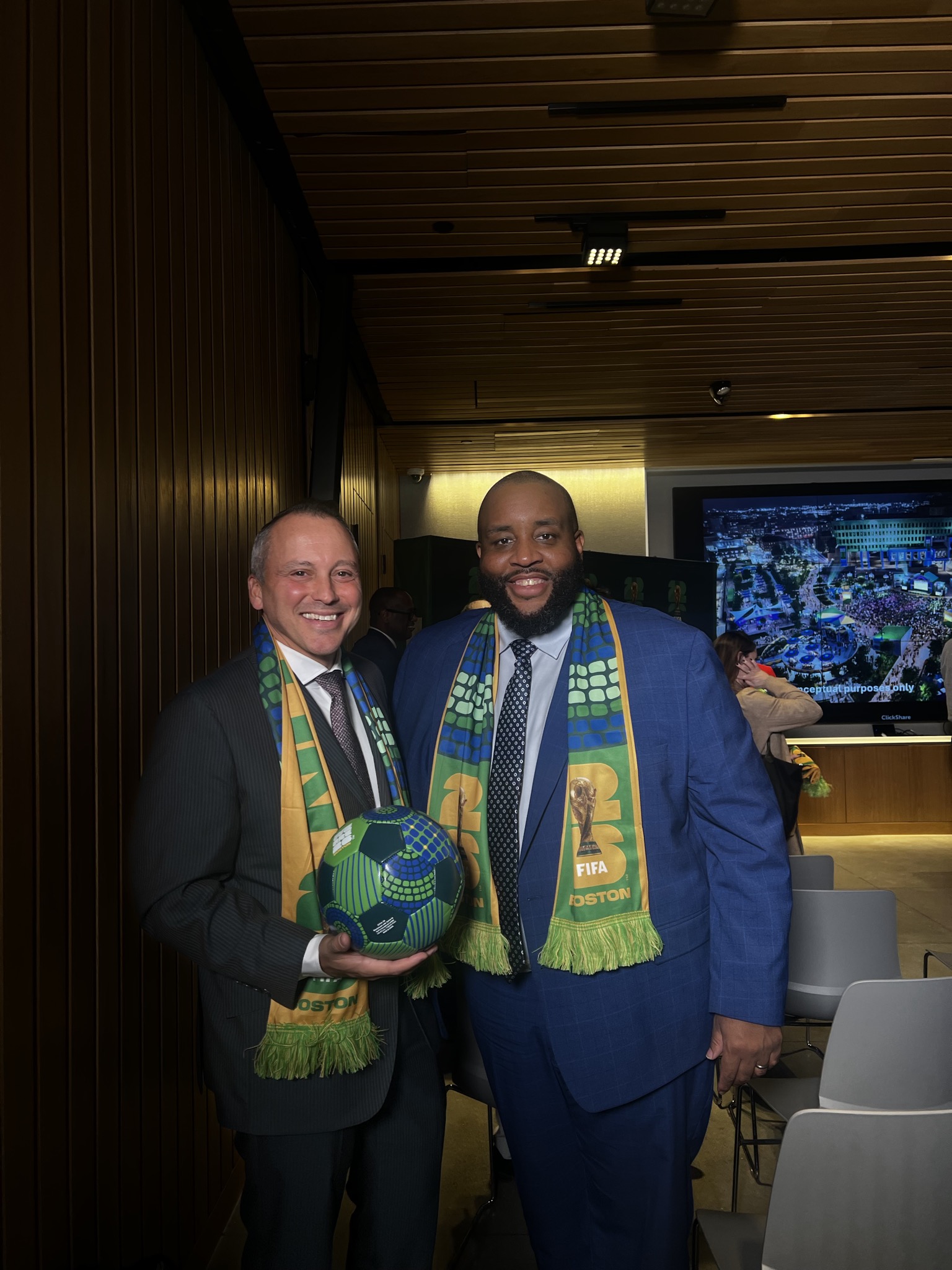 Chris Worrell at FIFA World Cup Boston event
